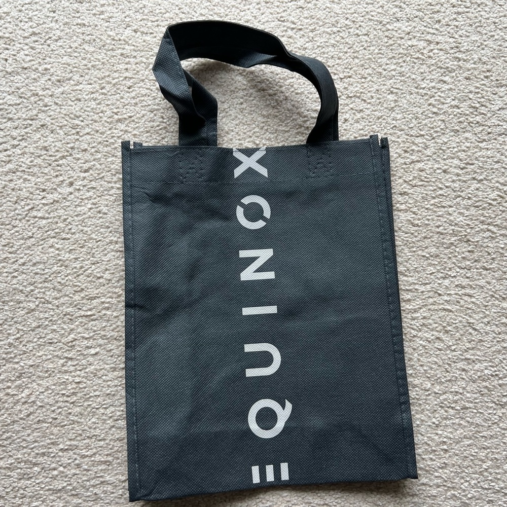 Equinox Gym Grey Reusable Shopping Tote Bag Small 11” x 9" New Retail Bag Cloth